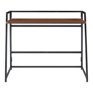 Klappbarer Schreibtisch Ringerike 104,5x53x85,5cm Schwarz/Walnuss [en.casa]