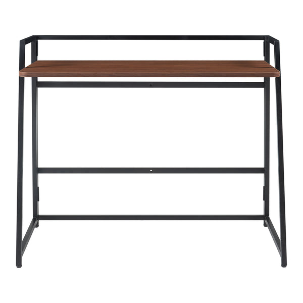 Klappbarer Schreibtisch Ringerike 104,5x53x85,5cm Schwarz/Walnuss [en.casa]