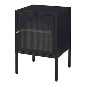 Nachtschrank Karlskrona 60x42,5x40 cm Schwarz, matt [en.casa]