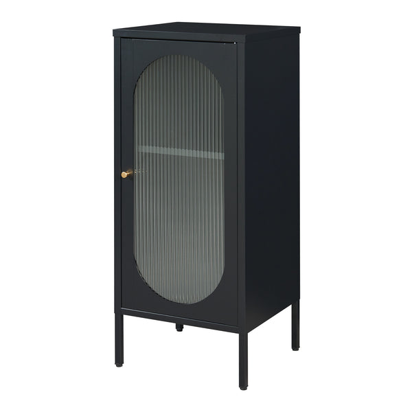 Beistellschrank Karlskrona 102x43x40 cm Schwarz, matt [en.casa]