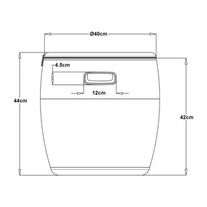 Kühlbox-Hocker Avetrana 44xØ40 cm Hellbraun [casa.pro]