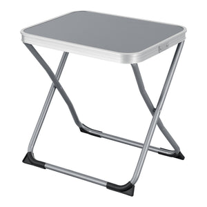 2-in-1 Campinghocker und -Tisch Barete 47x47x37 cm Grau [en.casa]