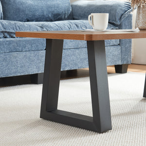 Tischgestell 2er Set Marstal 42x40cm Schwarz [en.casa]