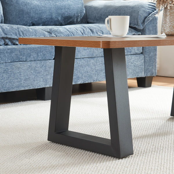 Tischgestell 2er Set Marstal 42x40cm Schwarz [en.casa]