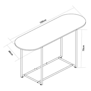 Konsolentisch Nordfron 120x40x75 cm Marmor, weiß [en.casa]
