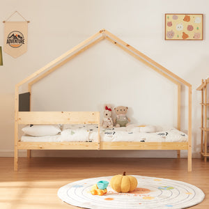 Hausbett Sodankylä mit Ausziehbett mit Matratze 90x200cm [en.casa]