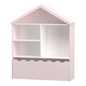 Kinderregal Vestnes 114x91x30 cm Cotton Candy/Weiß [en.casa]