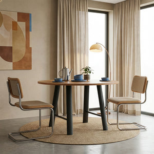 Tischgestell 2er Set Hullem Stahl 72x70x10 cm Schwarz [en.casa]