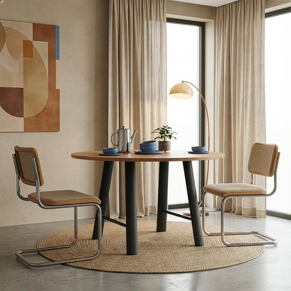 Tischgestell 2er Set Hullem Stahl 72x70x10 cm Schwarz [en.casa]