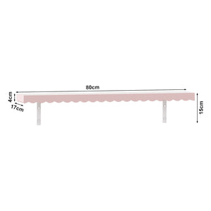 Kinder-Wandregal 2er Set Vestnes 80x17x4 cm Cotton Candy [en.casa]