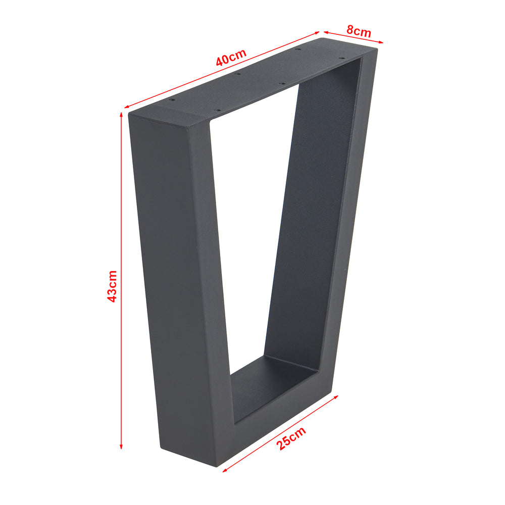 Tischgestell 2er Set Lalling Schwarz [en.casa]