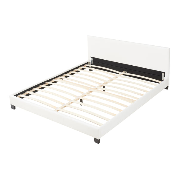 Kunstlederbett Albacete 160x200cm Weiß Corium