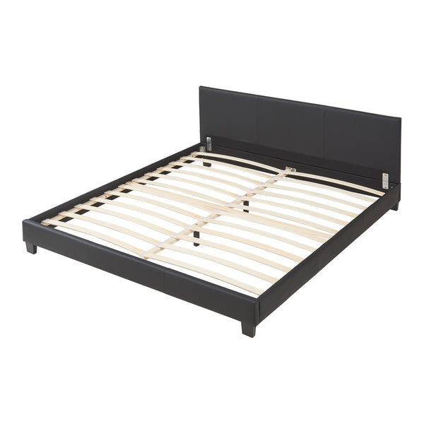 Kunstlederbett Albacete 160x200cm Schwarz Corium
