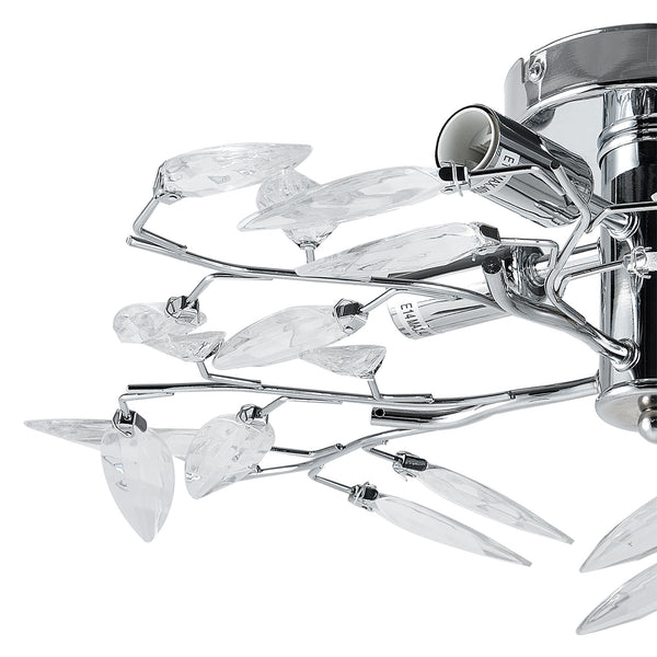 Deckenleuchte Kira 4x E14 Ø 47,5 x 15 cm Chromfarben/Silberfarben lux.pro