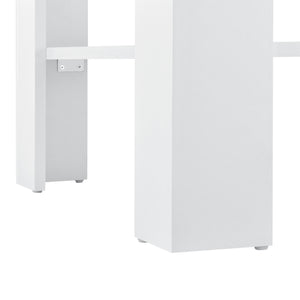 Couchtisch Aachen 60x60x40 cm mit Ablage Weiß en.casa