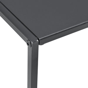 Beistelltisch Archsum 2er Set rechteckig Industriedesign Schwarz [en.casa]