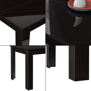 Esstisch Skien 117x76x74 cm Nussbaumoptik Hochglanz en.casa