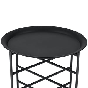 Beistelltisch Wiltz 40x40x53 cm Metall Schwarz en.casa