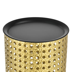 Beistelltisch Theux 2er Set Schwarz/Goldfarben en.casa