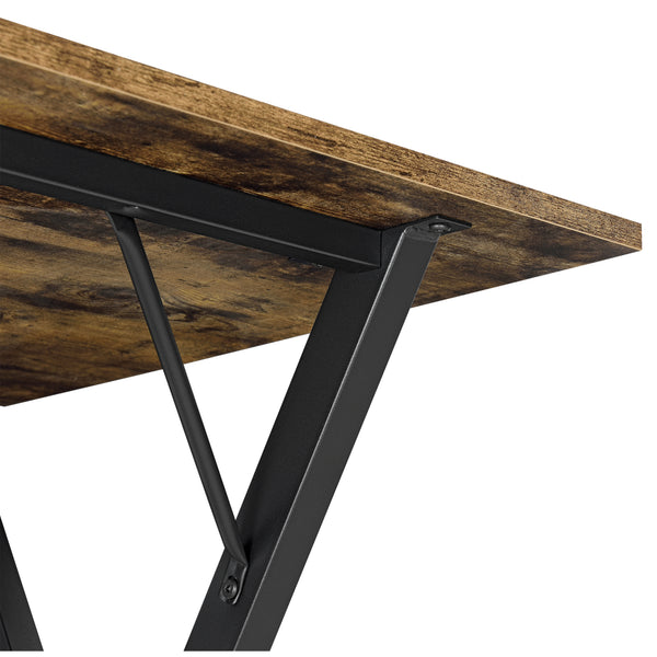 Esstisch Arboga 120x60x75cm für 4 Personen Dunkler Holzton en.casa