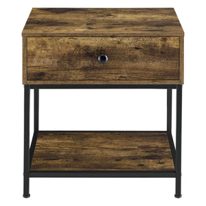 Beistelltisch Bjuv 45x39x49cm Dunkler Holzton en.casa