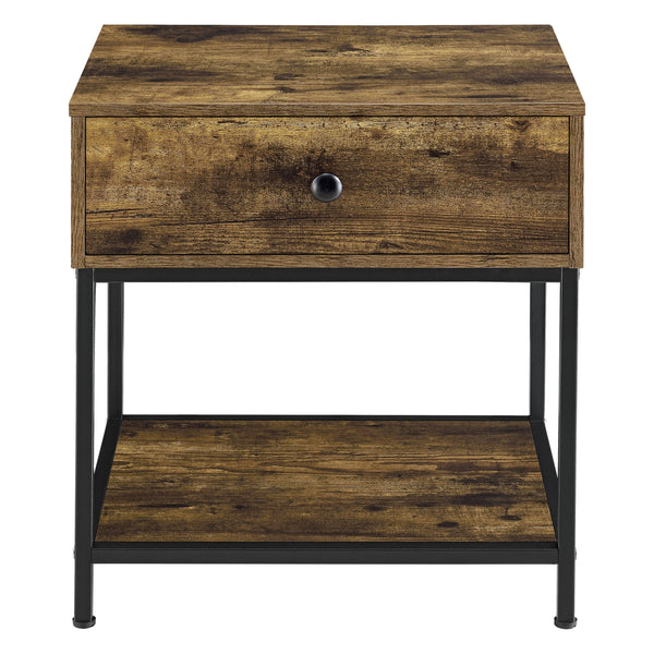 Beistelltisch Bjuv 45x39x49cm Dunkler Holzton en.casa