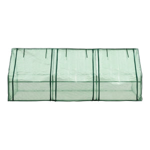 Mini Gewächshaus Höflein 240x90x90cm Gitternetz Grün [en.casa]