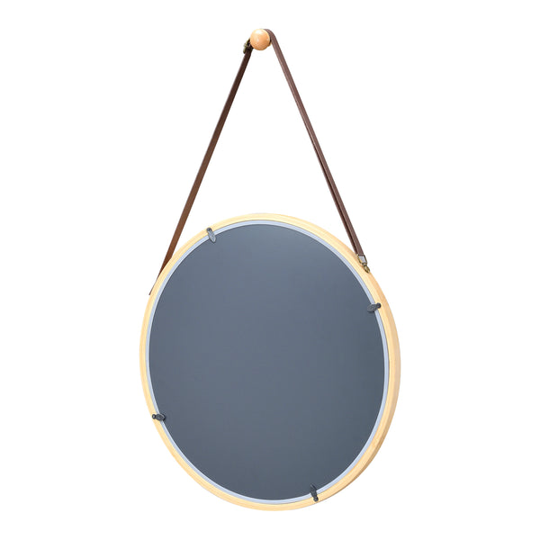 Bambus Wandspiegel Bykle rund 38 cm [en.casa]