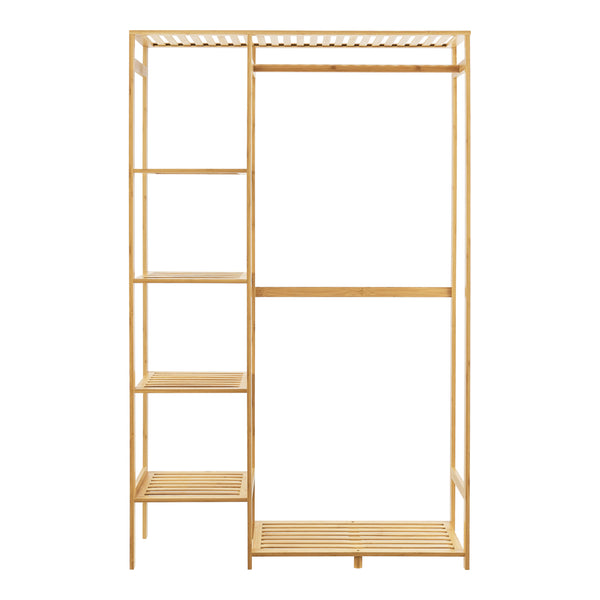 Garderobenständer Eurajoki 139x100x40 cm Bambus Natur [en.casa]