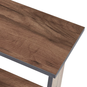 Beistelltisch Haarby mit 4 Rollen 42x50x24 cm Eicheoptik [en.casa]