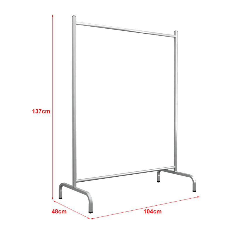 Maßskizze Kleiderständer Staffanstorp 137x104x48cm Silber [en.casa]