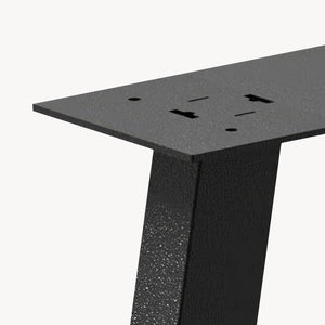 Tischgestell Mariager 2er-Set Stahl 40x37,5 cm Schwarz [en.casa]