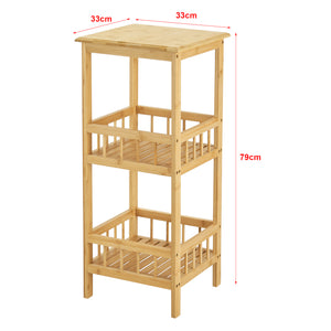 Standregal Pyhäjärvi Bambus 79x33x33 cm Natur [en.casa]