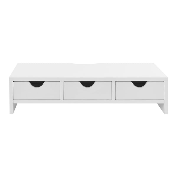 Monitorständer Ruovesi 12x51x25cm Weiß [en.casa]