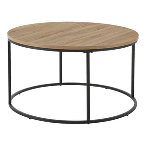 Couchtisch Kuhmoinen 45xØ80 cm Schwarz [en.casa]