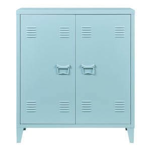Metallschrank Oripää - 90x80x33cm - Graublau