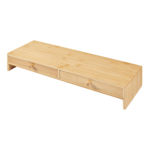 Monitorständer Hallstahammar 56x18x9,5 cm Bambus [en.casa]