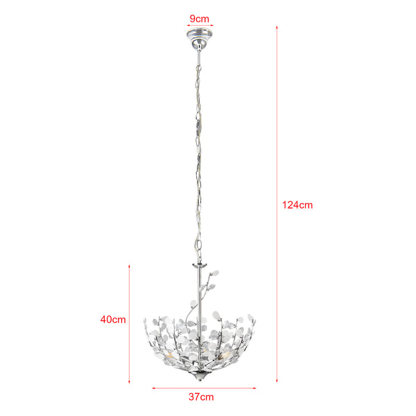 Hängeleuchte Ampthill 3xE14 Chromfarben [lux.pro]
