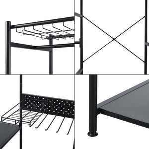 Garderobenständer Brønnøy 182x90x46cm Schwarz [en.casa]