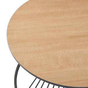 Couchtisch Fossbergom Schwarz/Eiche-Optik [en.casa]