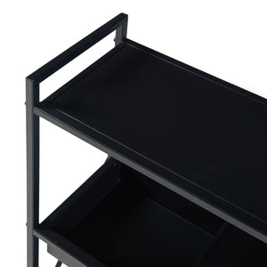 Pflanzenregal Berkelland Metall Schwarz [en.casa]