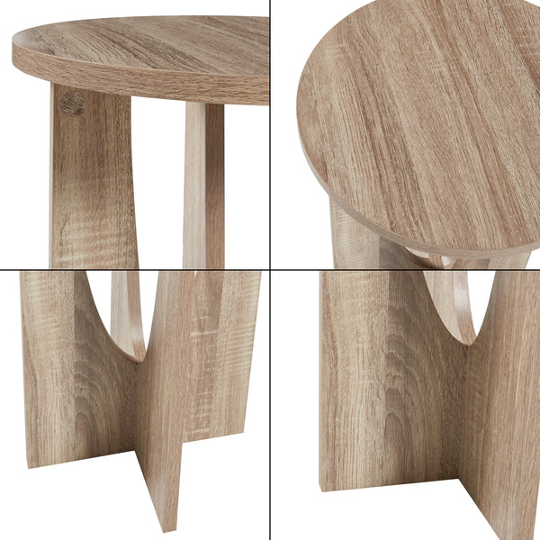 Beistelltisch Rindal 38x56,5 cm Eichenoptik [en.casa]