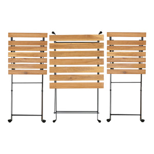 Bistroset Bovino 3-tlg. Akazienholz [casa.pro]