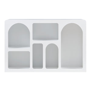 Sideboard Vågå mit offenen Fächern 110x30x70 cm Weiß [en.casa]