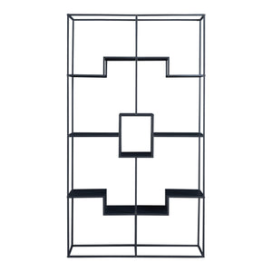Standregal Råde Metall 180x100x35 cm Schwarz [en.casa]