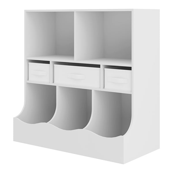 Kinderregal Vastesa 75x80x40 cm Weiß [en.casa]