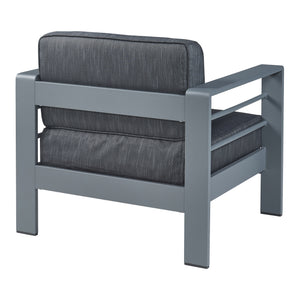 Outdoor-Sessel Avise Aluminium Dunkelgrau [casa.pro]