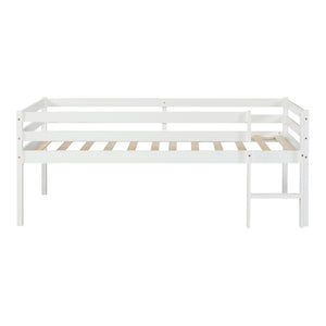 Kinderbett Siikalatva mit Matratze 90x200cm Weiß [en.casa]
