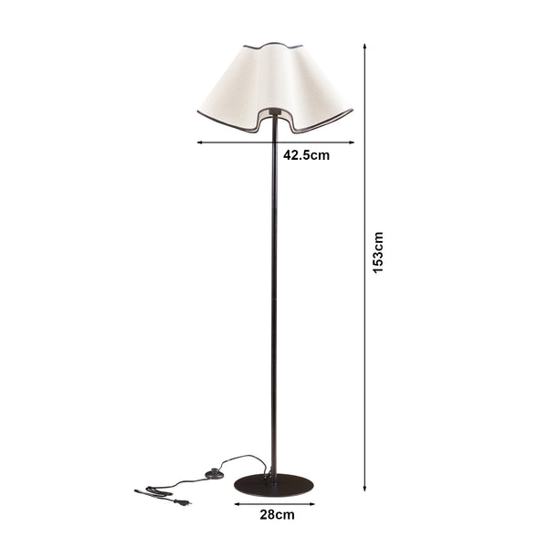 Stehleuchte Ashton 153cm Schwarz/Weiß [lux.pro]