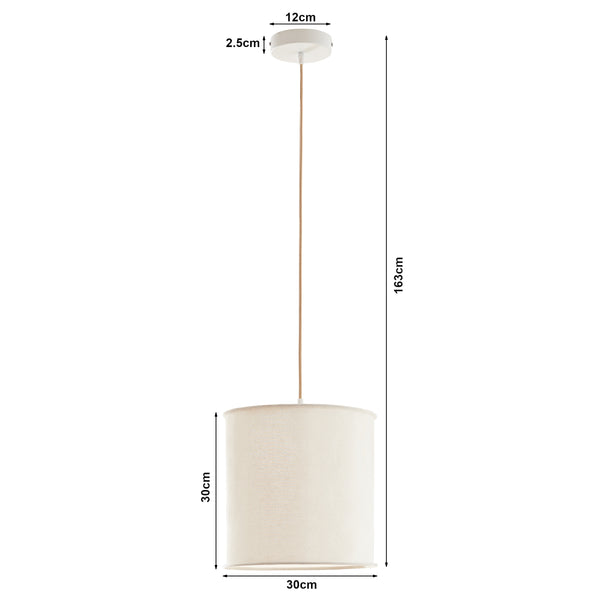 Hängeleuchte Buckley Weiß [lux.pro]